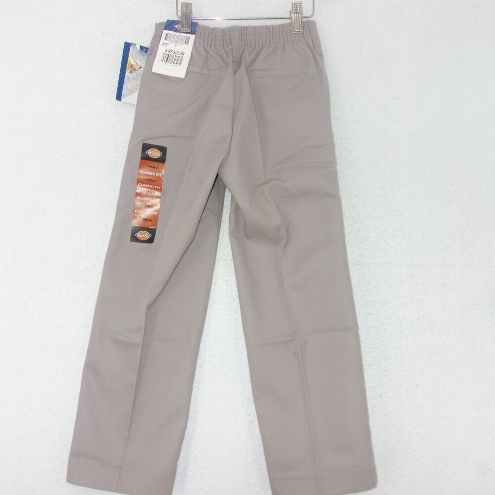 NEW Dickies Classic Fit Straight Leg Flat Front School Uniform Pants Boy's 4 - Picture 4 of 5